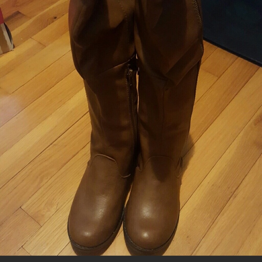 Candies Brown Riding Boots